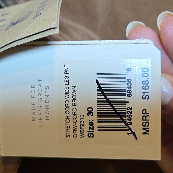 Faherty Wide Leg Pants in Brown - Picture 11 of 16